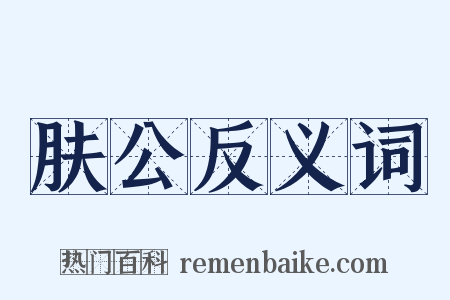 肤公反义词是什么意思的图片